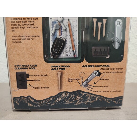 Golf Utility Tool Kit New In Box Cleaning Tool 3 Wood Tees Multi Tool And Case - Picture 4 of 7